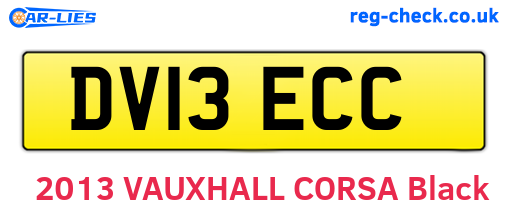 DV13ECC are the vehicle registration plates.