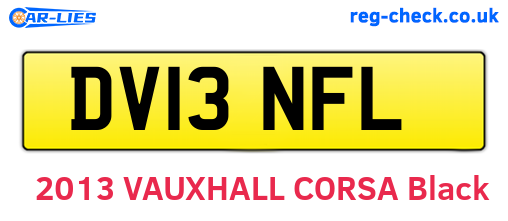 DV13NFL are the vehicle registration plates.
