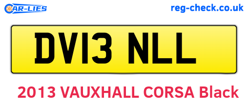 DV13NLL are the vehicle registration plates.