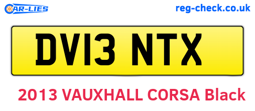 DV13NTX are the vehicle registration plates.