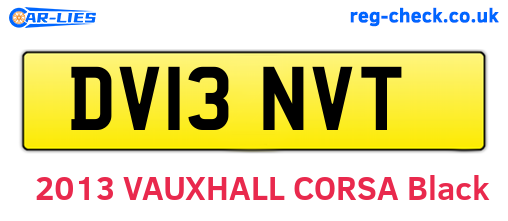DV13NVT are the vehicle registration plates.