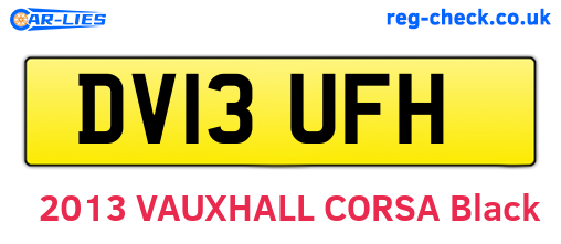 DV13UFH are the vehicle registration plates.