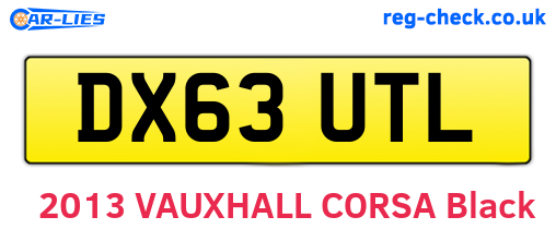 DX63UTL are the vehicle registration plates.