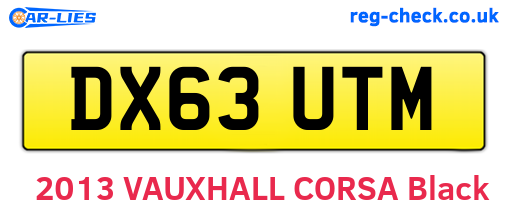 DX63UTM are the vehicle registration plates.