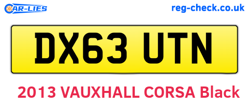 DX63UTN are the vehicle registration plates.