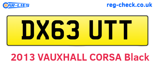 DX63UTT are the vehicle registration plates.