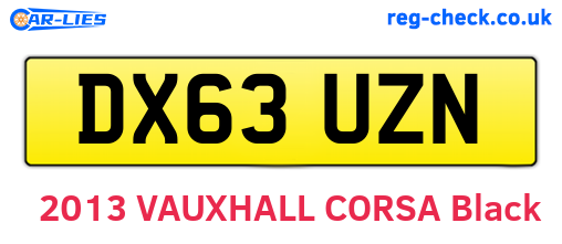DX63UZN are the vehicle registration plates.