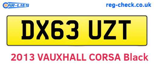 DX63UZT are the vehicle registration plates.