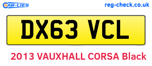 DX63VCL are the vehicle registration plates.