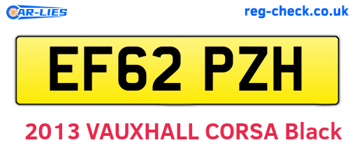 EF62PZH are the vehicle registration plates.