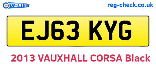 EJ63KYG are the vehicle registration plates.