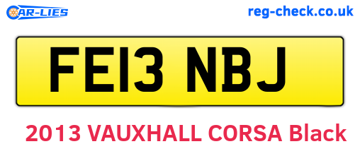 FE13NBJ are the vehicle registration plates.