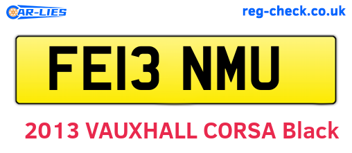 FE13NMU are the vehicle registration plates.