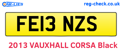 FE13NZS are the vehicle registration plates.