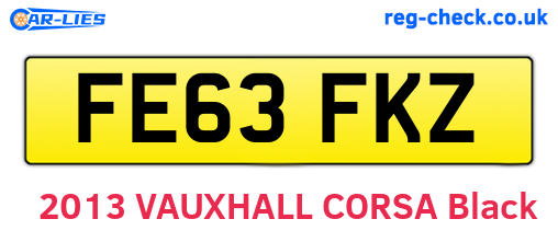 FE63FKZ are the vehicle registration plates.