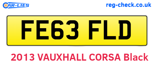 FE63FLD are the vehicle registration plates.