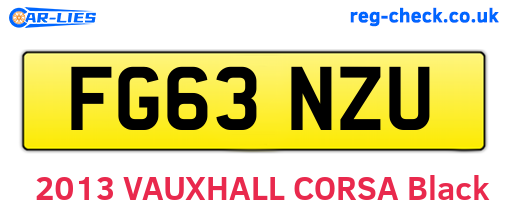 FG63NZU are the vehicle registration plates.