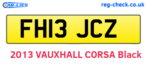 FH13JCZ are the vehicle registration plates.