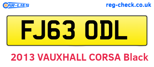 FJ63ODL are the vehicle registration plates.