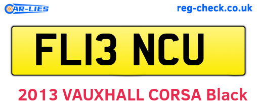 FL13NCU are the vehicle registration plates.