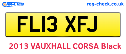 FL13XFJ are the vehicle registration plates.
