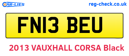 FN13BEU are the vehicle registration plates.