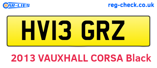 HV13GRZ are the vehicle registration plates.