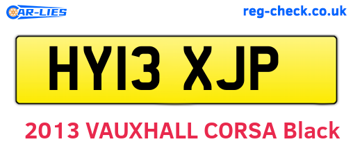HY13XJP are the vehicle registration plates.
