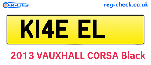 K14EEL are the vehicle registration plates.