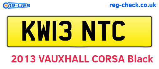 KW13NTC are the vehicle registration plates.
