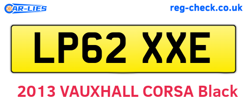 LP62XXE are the vehicle registration plates.
