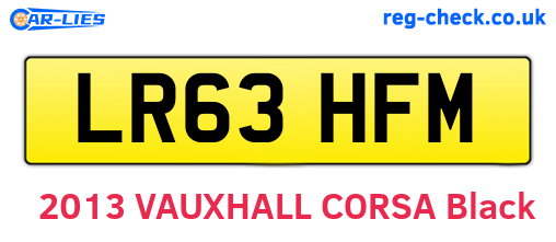 LR63HFM are the vehicle registration plates.