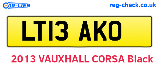 LT13AKO are the vehicle registration plates.