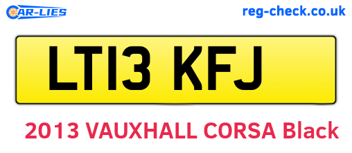 LT13KFJ are the vehicle registration plates.