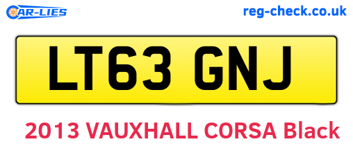 LT63GNJ are the vehicle registration plates.