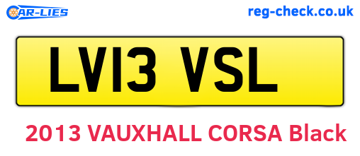 LV13VSL are the vehicle registration plates.