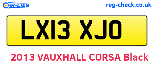 LX13XJO are the vehicle registration plates.