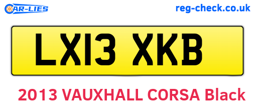 LX13XKB are the vehicle registration plates.
