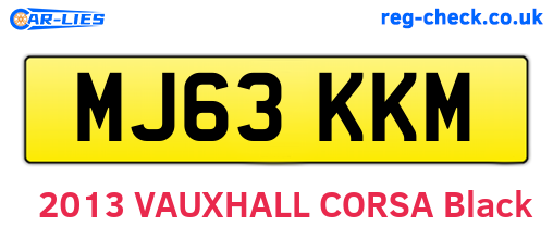 MJ63KKM are the vehicle registration plates.