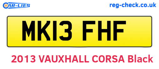 MK13FHF are the vehicle registration plates.