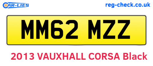 MM62MZZ are the vehicle registration plates.