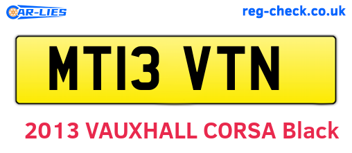 MT13VTN are the vehicle registration plates.