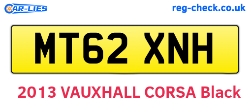 MT62XNH are the vehicle registration plates.