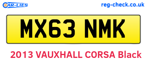 MX63NMK are the vehicle registration plates.