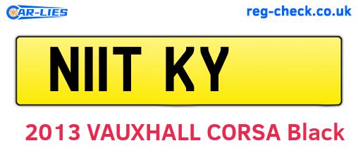 N11TKY are the vehicle registration plates.