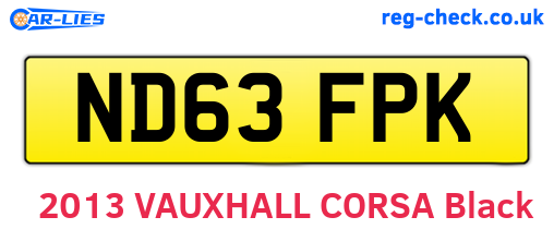 ND63FPK are the vehicle registration plates.