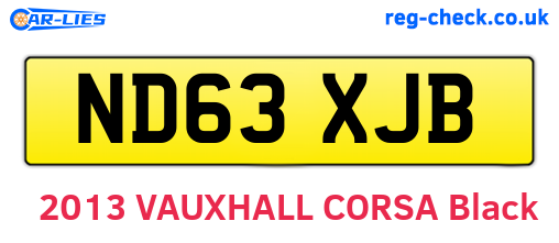 ND63XJB are the vehicle registration plates.