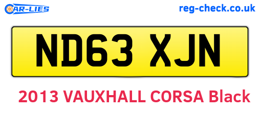 ND63XJN are the vehicle registration plates.