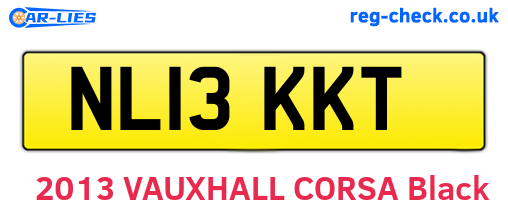 NL13KKT are the vehicle registration plates.