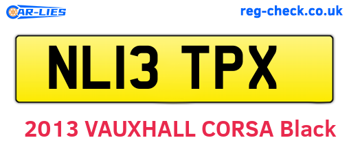 NL13TPX are the vehicle registration plates.